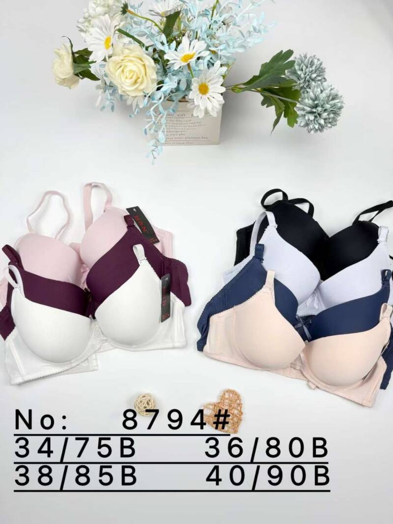 Biustonosze damskie Roz B, 1 kolor Paczka 6 szt